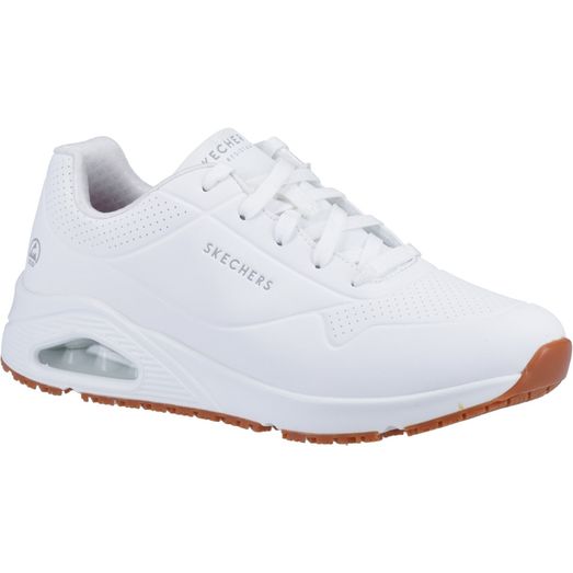 Ladies Skechers Workwear Work Relaxed Fit: Uno SR Safety Shoe White