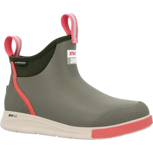 Ladies Xtratuf Ankle Deck Boot Sport Olive Green