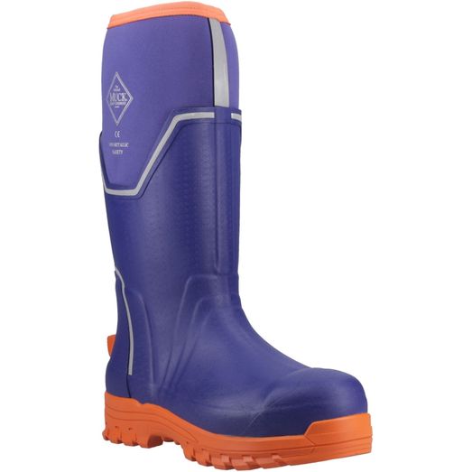 Muck Boots Grit S5 Safety Wellington Blue/Orange