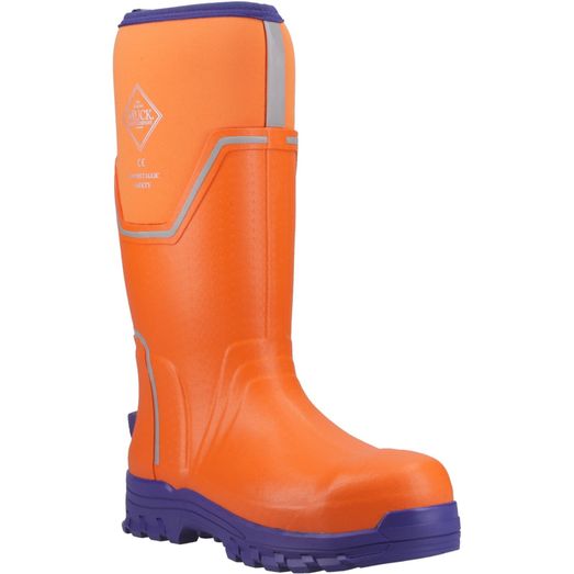 Muck Boots Grit S5 Safety Wellington Orange/Blue