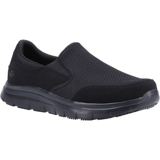 Skechers Workwear McAllen Wide Slip Resistant Occupational Shoe Black