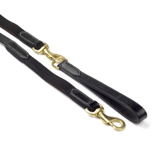Whitaker Edr Draw Reins With Elastic Insert Black