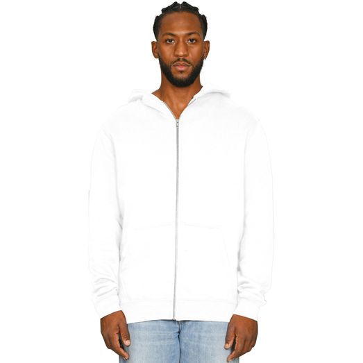 Casual Classics Ringspun Blended 280 Core Tall Zip Hood - White