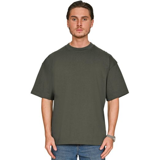Casual Classics Supreme Organic Combed 350 Oversize Extended Neck T-Shirt - Khaki Olive