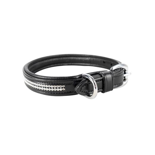 Benji &amp; Flo Dazzling Diamante Dog Collar Black