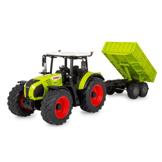Jamara Remote Control Claas Arion 660 Tractor With Tipping Trailer 1:24