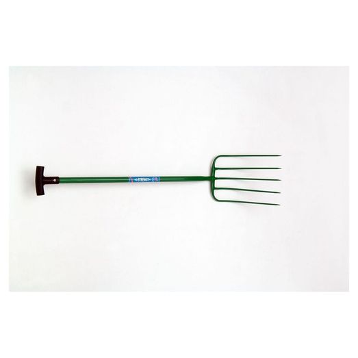 Fyna-Lite Manure Fork - T Handle (5PT) Green