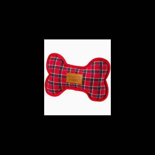 House of Paws Red Tweed Dog Toy