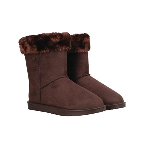 Hy Equestrian Children's Chisworth Waterproof Fleece Boot with Faux Fur - Chocolate
