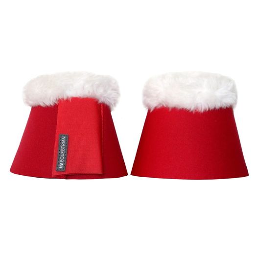 Hy Equestrian Christmas Santa Over Reach Boots - Red/White