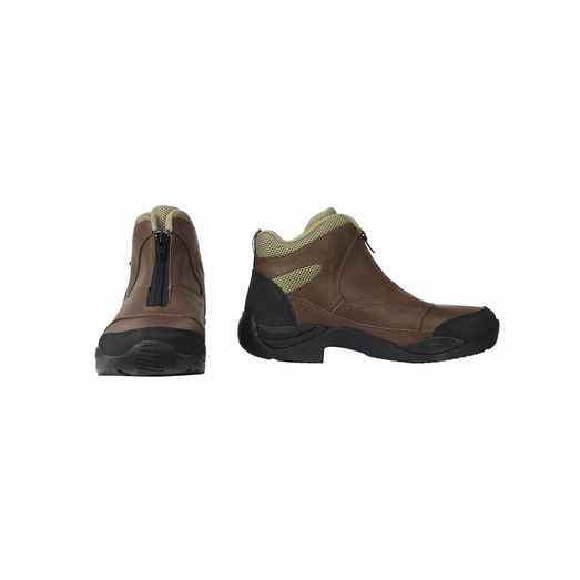 Hy Equestrian Cromford Short Zip Boots - Brown
