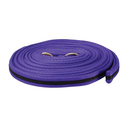 Hy Equestrian Soft Webbing Lunge Rein - Purple/Black