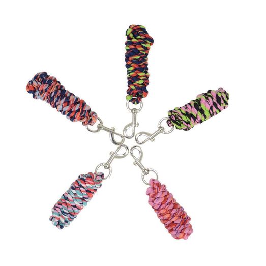 Hy Equestrian Three Toned Lead Rope - Red/Navy/Green