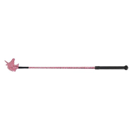 Hy Equestrian Unicorn Riding Whip - Red Glitter