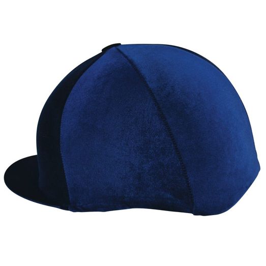Hy Equestrian Velour Soft Velvet Hat Cover - Navy