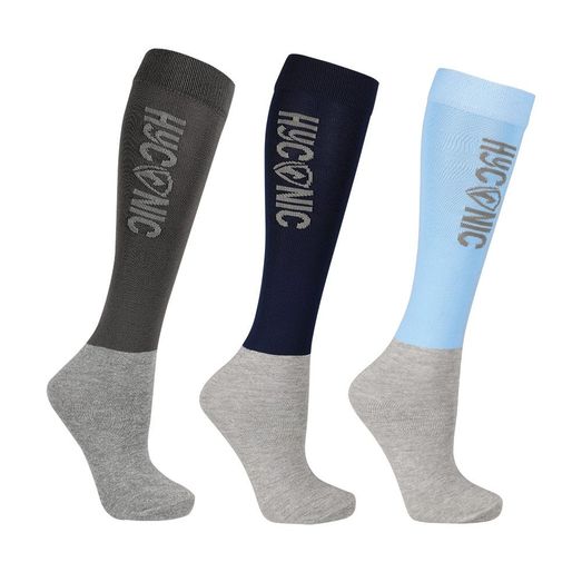 HyCONIC Socks by Hy Equestrian (Pack of 3) - Blue