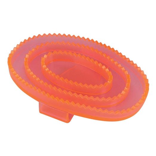 Lincoln Synthetic Rubber Curry Comb - Clear Pink