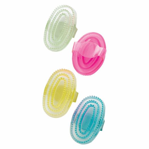 Lincoln Synthetic Rubber Curry Comb - Clear Purple