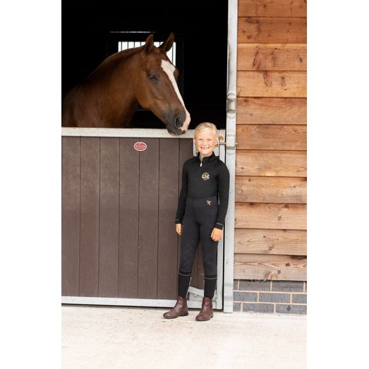 Supreme Products Junior Show Rider Base Layer - Black/Gold