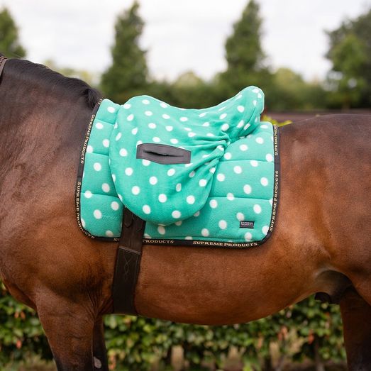 Supreme Products Ride on Dotty Fleece Saddle Cover - One Size