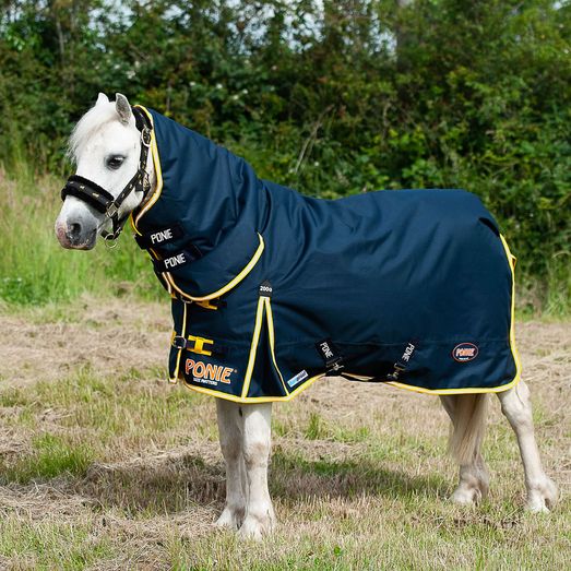 Gallop Ponie Duraprrof 200g Turnout Combo Turnout Rug Navy