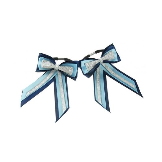 ShowQuest Piggy Bow and Tails - Navy/Pale Blue/Silver