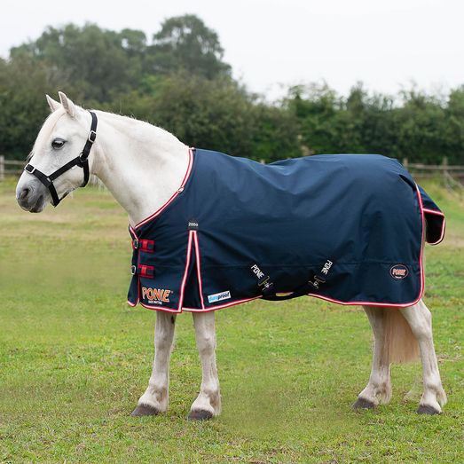 Gallop Ponie Duraproof 200g Turnout Rug Navy