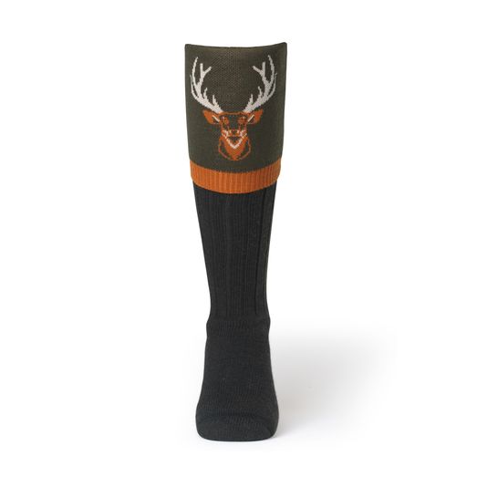 Waring Brooke Majestic Stag Socks - Olive