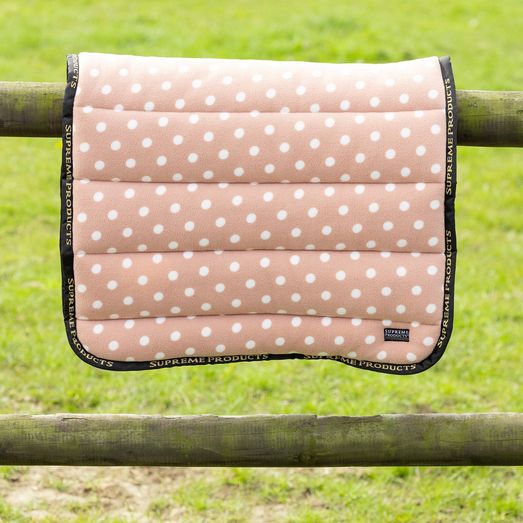 Supreme Products Dotty Fleece Saddle Pad - Luxurious Latte - Cob/Full