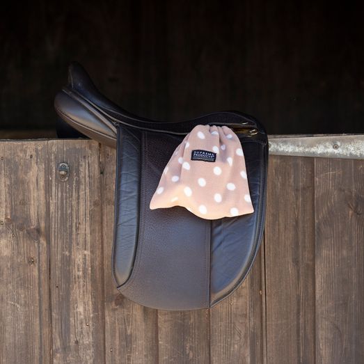 Supreme Products Dotty Fleece Stirrup Covers - Luxurious Latte - One Size