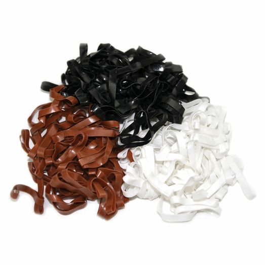 Lincoln Silicone Plaiting Bands - White
