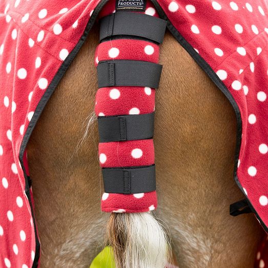 Supreme Products Dotty Fleece Tail Guard - Rich Raspberry - Pony