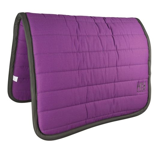 Hy Equestrian Reversible Comfort Pad - Purple/Dark Grey Trim