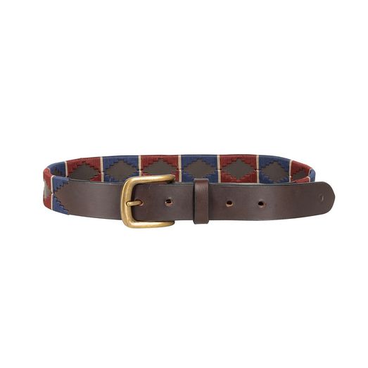 Hy Equestrian Elevate Polo Belt - Navy/Wine - Large/X Large