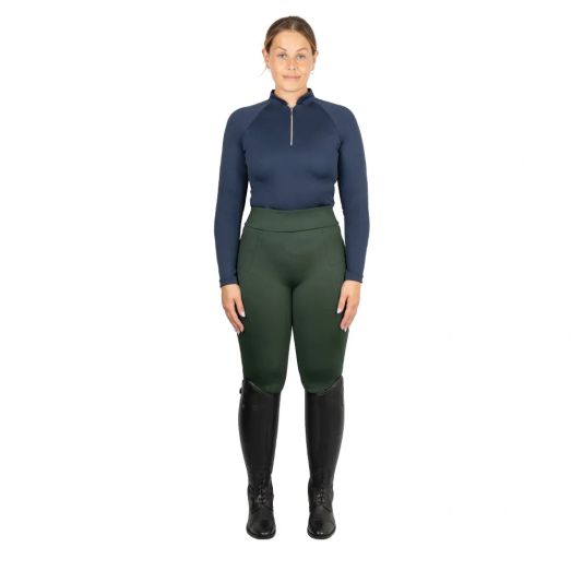 Hy Equestrian Melton Riding Tights - Forest Green