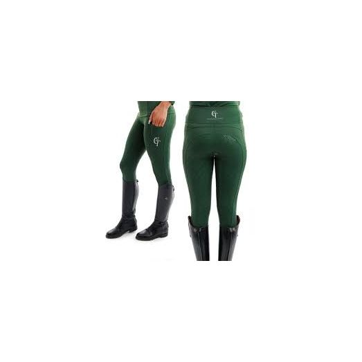 Hy Equestrian Children's Melton Riding Tights - Forest Green