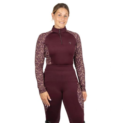 Hy Equestrian Elevate Heritage Riding Tights Berry