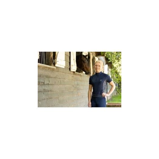 Hy Equestrian Elevate Heritage Short Sleeve Base Layer Navy