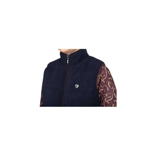 Hy Equestrian Elevate Heritage Teddy Fleece Gilet Navy