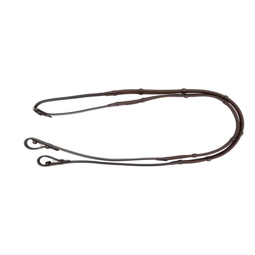 Propresicce Softy Grip Rubber Reins With Stoppers By Hy Equestrian Brown