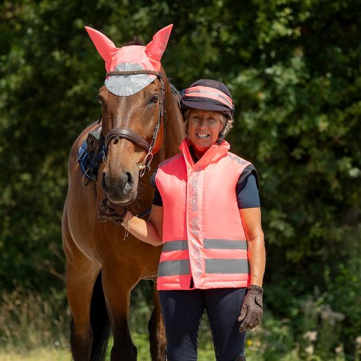 Reflector Luminous Padded Gilet By Hy Equestrian Pink