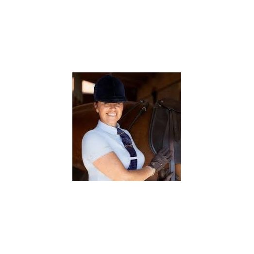 Supreme Products Short Sleeve Champion Show Rider Competition Shirt With Zip - Blue/Bue Blue/Blue