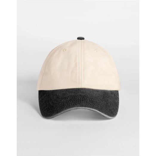 Beechfield Contrast Peak Low Profile Vintage Cap Natural/Vintage Black