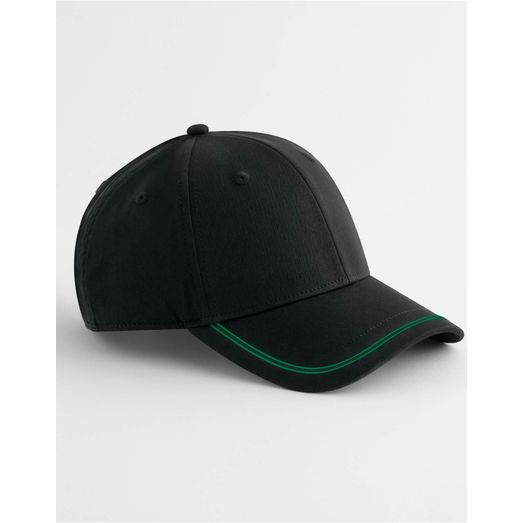 Beechfield Match Day Cap Black/Kelly Green