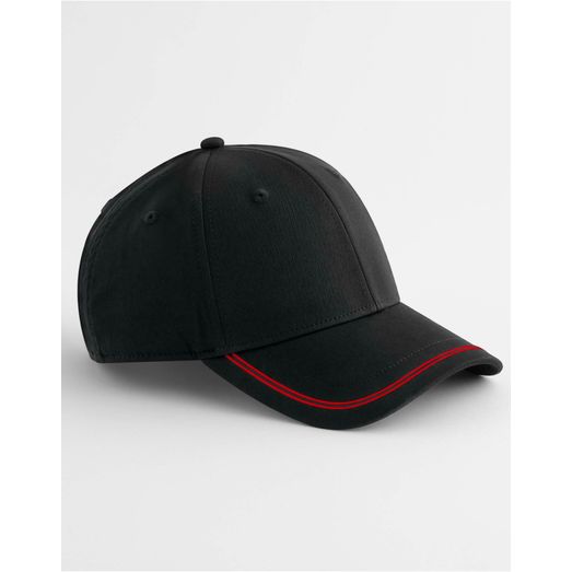Beechfield Match Day Cap Black/Red