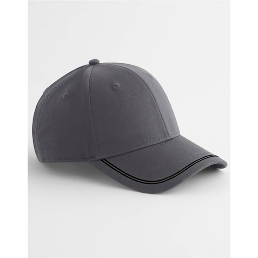 Beechfield Match Day Cap Gunmetal Grey/Black