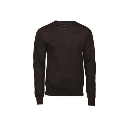 Tee Jays Men's Crew Neck Knitted Sweater Mocha