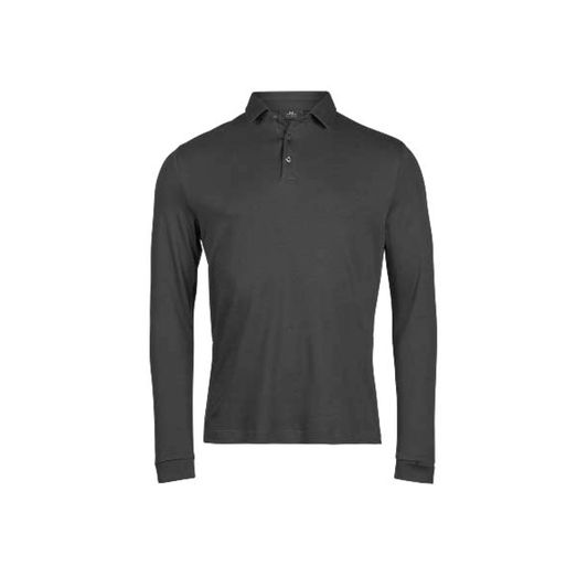 Tee Jays Pima Cotton Long Sleeve Polo Black