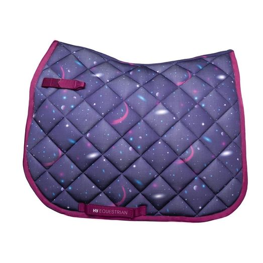 Hy Equestrian Out of this World Saddle Pad - NAVY/MAGENTA