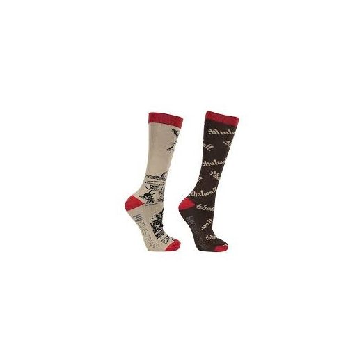 Hy Equestrian Thelwell Collection Comic Chaos Socks (Pack of 2) - Mizs 12-4
